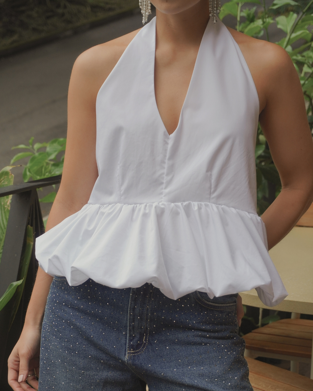 Top Aria blanco