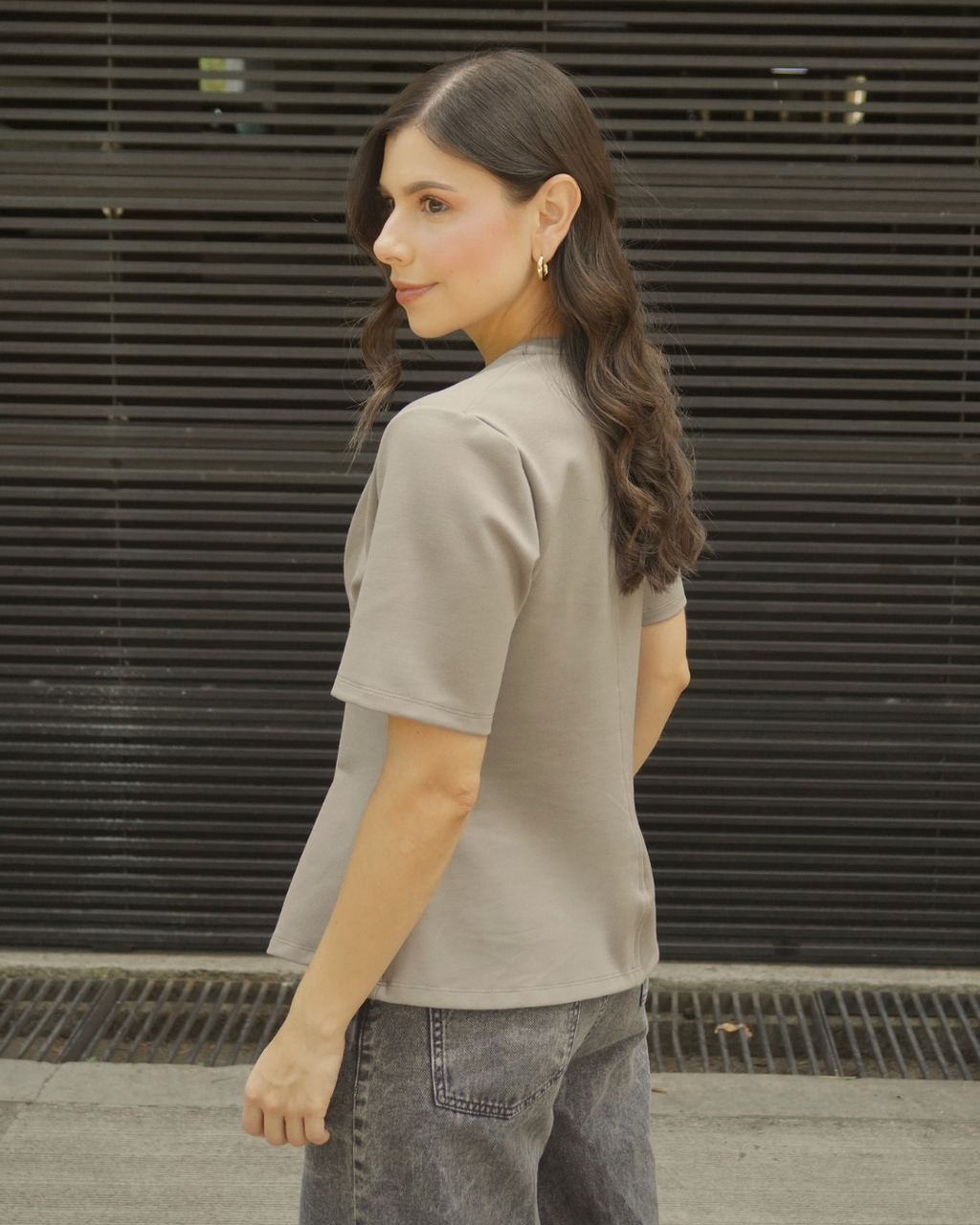 T-shirt Flora gris